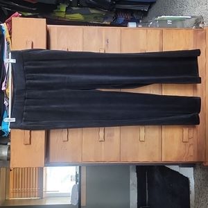 Cable & Gauge: Velour Pull-on Pants w/ pockets, Black, L